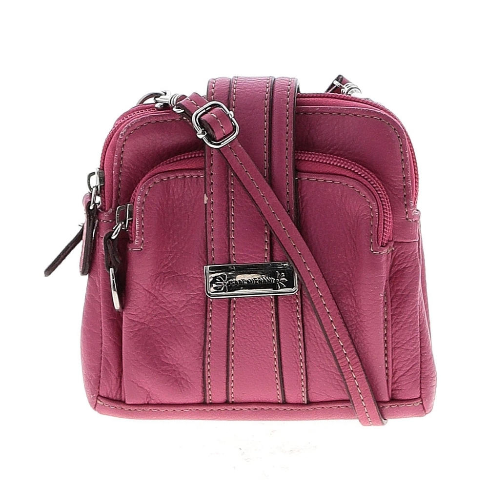 ISAAC MIZRAH Pink Crossbody Bag --  Leather